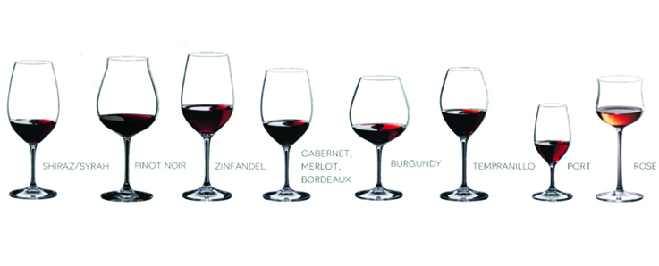La copa correcta para cada tipo de vino